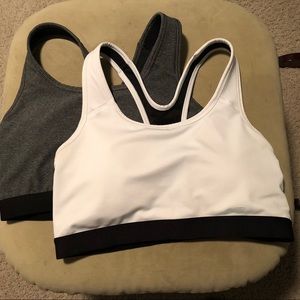 NWOT White and Grey Sports Bra Pair